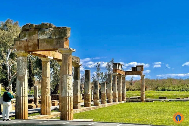 Ancient ruins under a clear sky